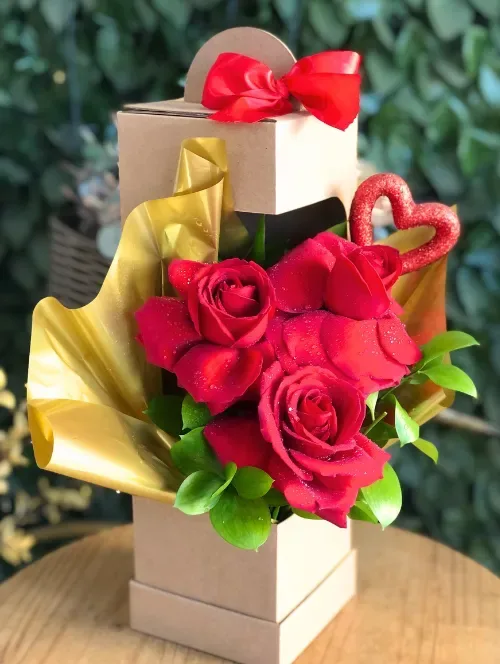 Cesta Rosas Vermelhas