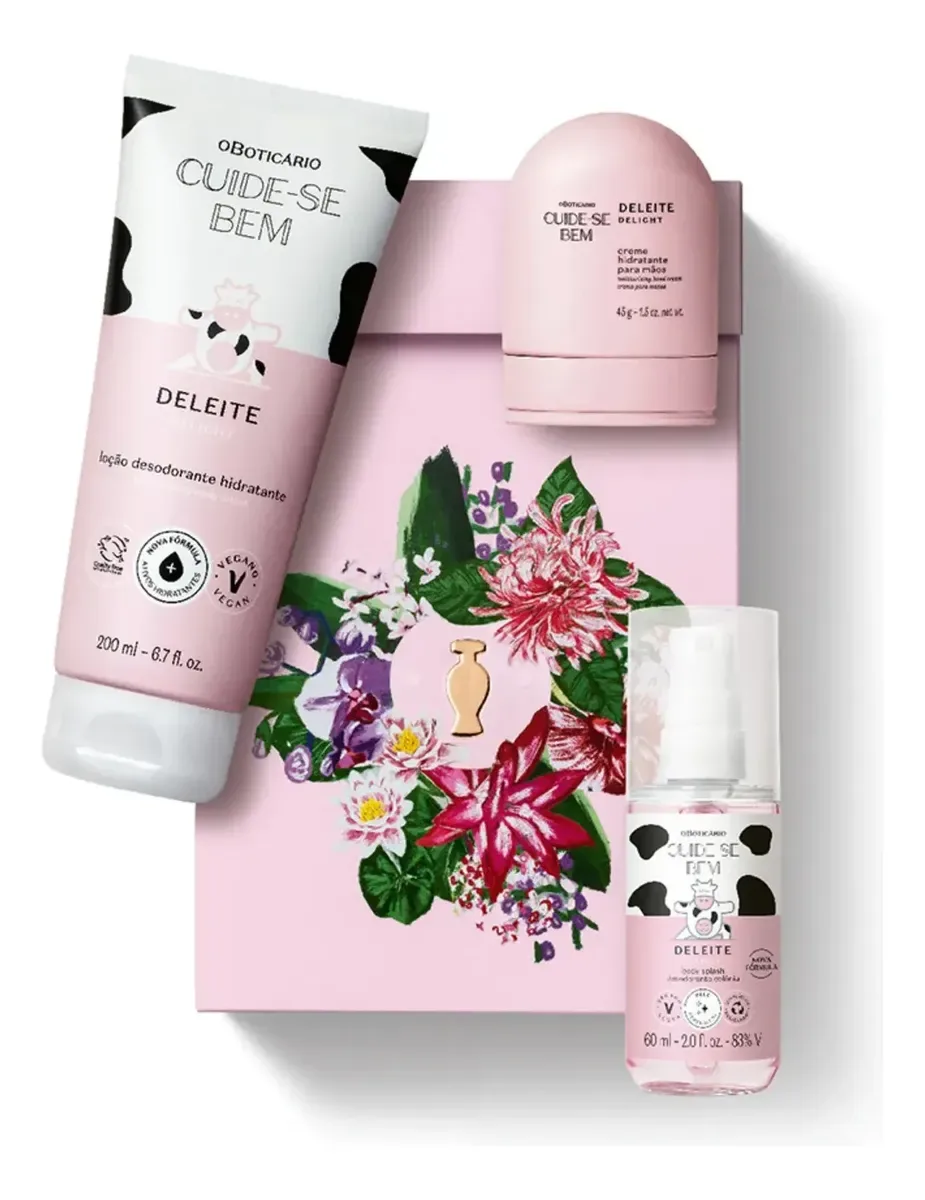 Kit Presente Dia Das Mães Cuide Se Bem Deleite 3 Itens