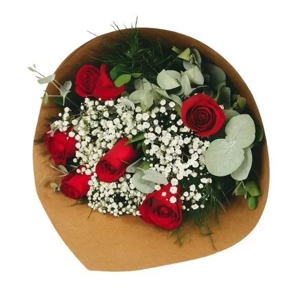 Buquê Com 06 Rosas